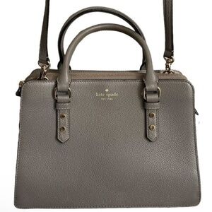 Kate Spade New York gray pebbled leather mulberry street lose satchel bag
